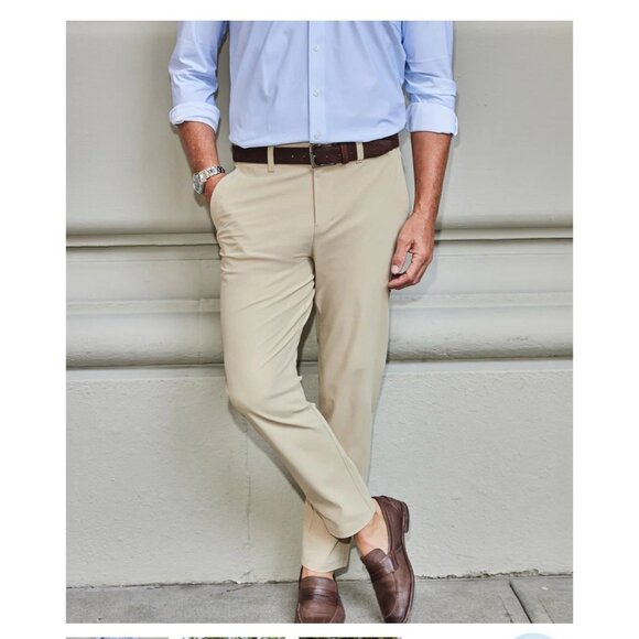 Collars & Co Other - NEW Collars & Co Apex Tech Pant 38x32 Lt Beige  Performance Stretch Tailored Fit